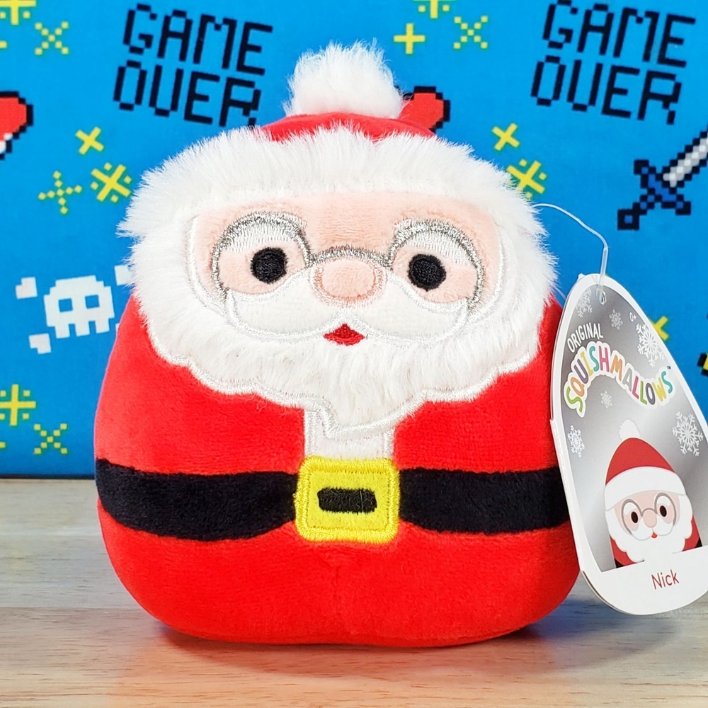 Squishmallow Saint Nick Santa 4.5" UltraSoft Christmas Holiday Plush Toy NWT